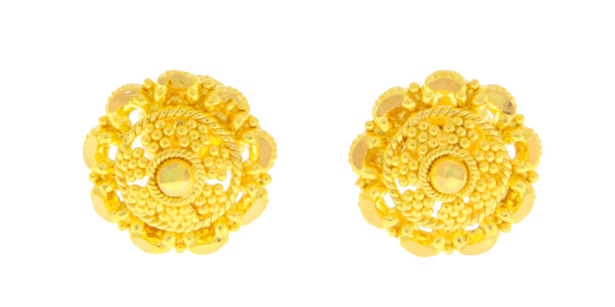Timeless Beauty of 22ct Gold Stud Earrings